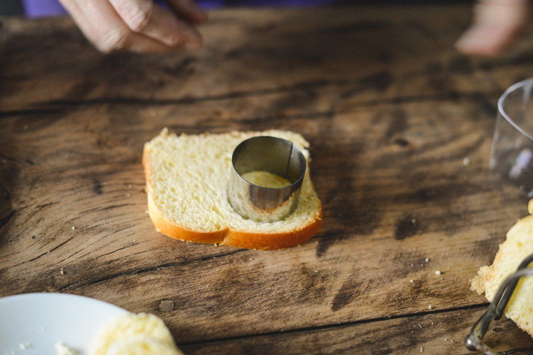 brioche decoupée à l'emporte pièce